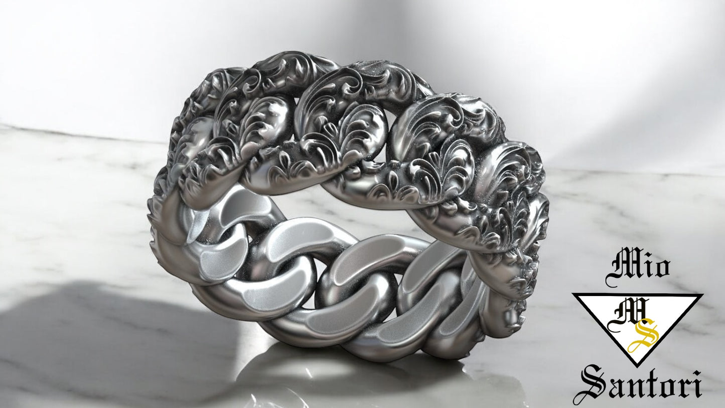 Fleur Miami Cuban Ring (STERLING SILVER)