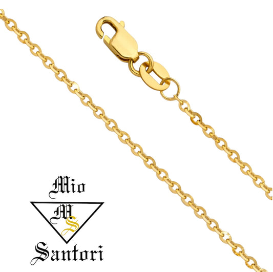 14k Diamond Cut Rolo Chain
