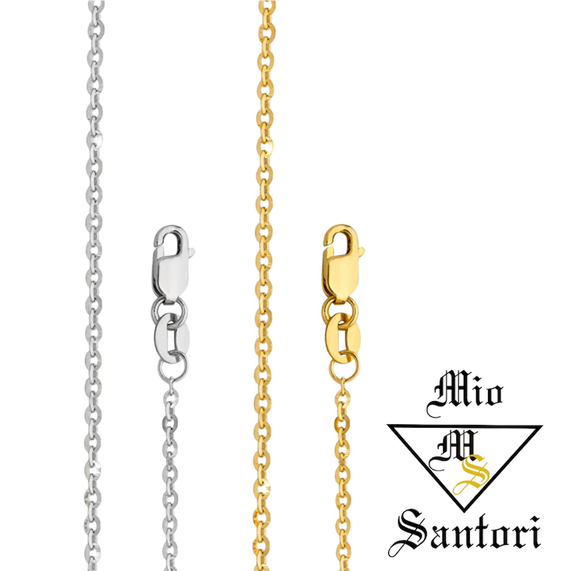 14k Diamond Cut Rolo Chain